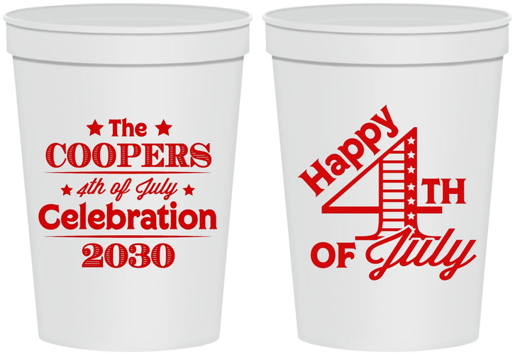 Personalized 4th Of July 16 oz Stadium Cups - Independence Day | 220040