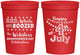 Personalized 4th Of July 16 oz Stadium Cups - Red White Booze | 220042