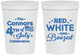 Personalized 4th Of July 16 oz Stadium Cups - Red White Booze | 220045