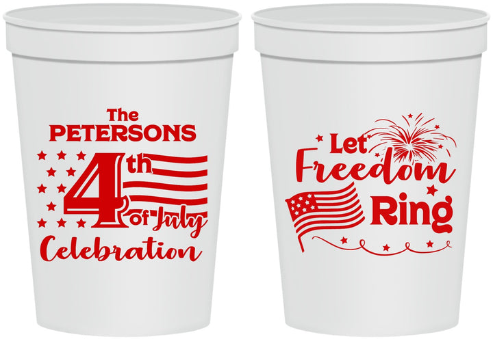 Personalized 4th Of July 16 oz Stadium Cups - Fireworks | 220048