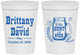 Personalized Wedding 16 oz Stadium Cups - The Hunt Is Over Mason Jar | 223