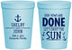 Personalized Wedding 16 oz Stadium Cups - Vows Are Done Nautical | 228
