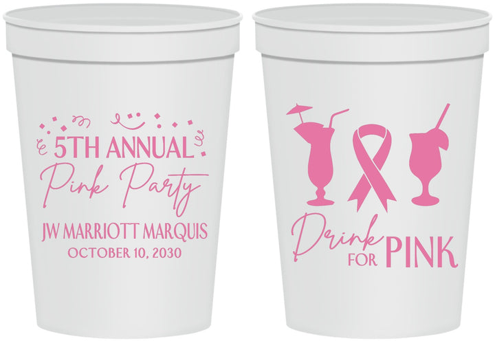 Personalized Awareness 16 oz Stadium Cups - Drink For Pink | 230001