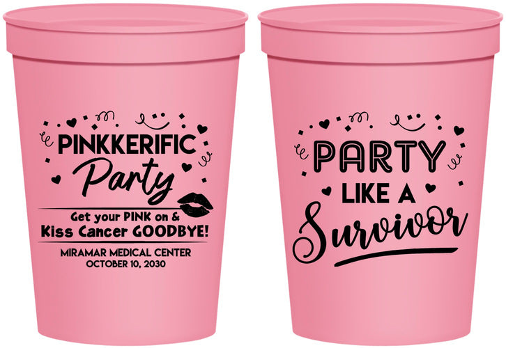 Personalized Awareness 16 oz Stadium Cups - Party Like A Survivor | 230003