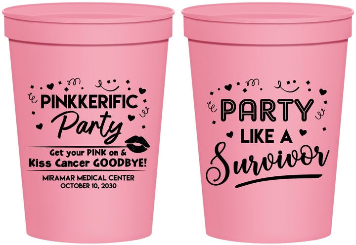 Personalized Awareness 16 oz Stadium Cups - Party Like A Survivor | 230003
