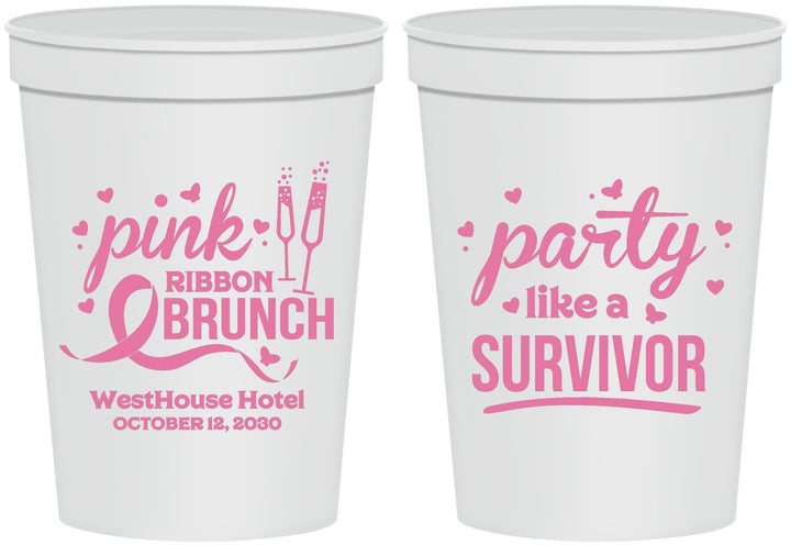 Personalized Awareness 16 oz Stadium Cups - Party Like A Survivor | 230005