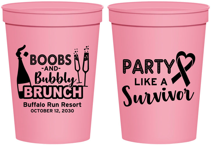 Personalized Awareness 16 oz Stadium Cups - Party Like A Survivor | 230006