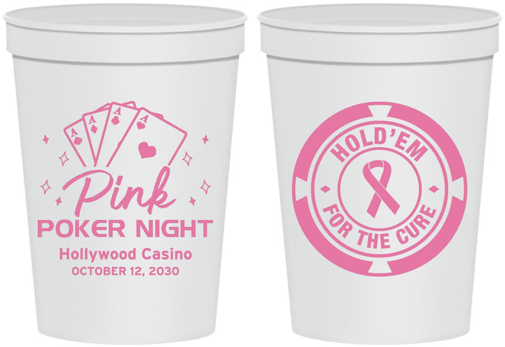 Personalized Awareness 16 oz Stadium Cups - Poker Casino | 230013