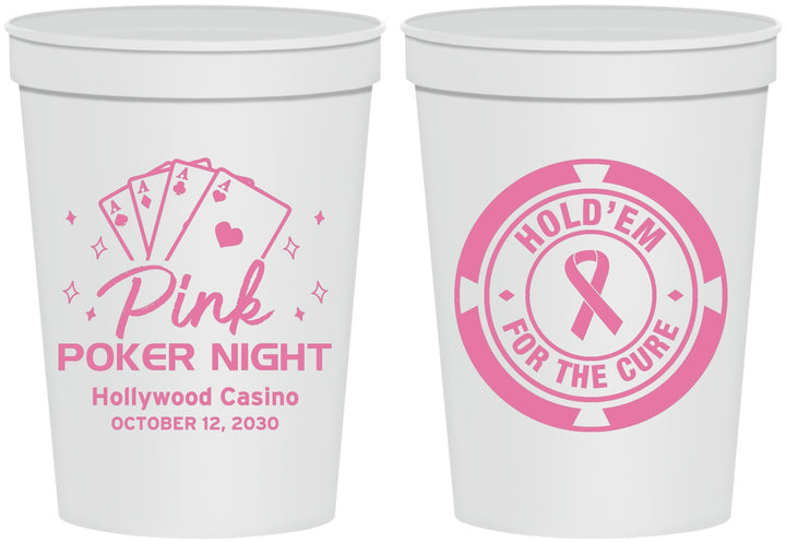 Personalized Awareness 16 oz Stadium Cups - Poker Casino | 230013