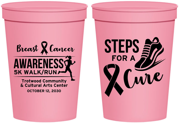 Personalized Awareness 16 oz Stadium Cups - Steps For A Cure | 230014