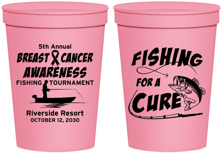 Personalized Awareness 16 oz Stadium Cups - Fishing For A Cure | 230018