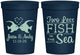 Personalized Wedding 16 oz Stadium Cups - Two Less Fish In The Sea | 231