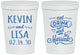 Personalized Wedding 16 oz Stadium Cups - Eat Drink Be Married | 239