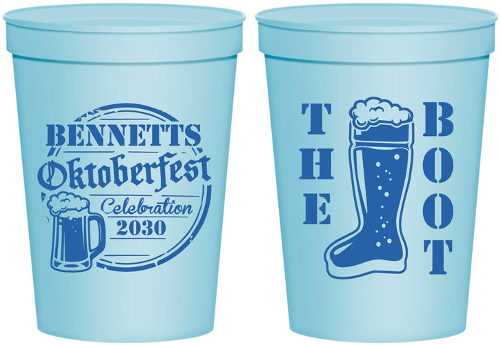 Personalized Oktoberfest 16 oz Stadium Cups - Boot | 240004