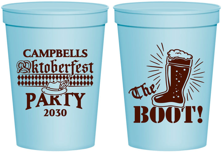 Personalized Oktoberfest 16 oz Stadium Cups - Boot | 240006