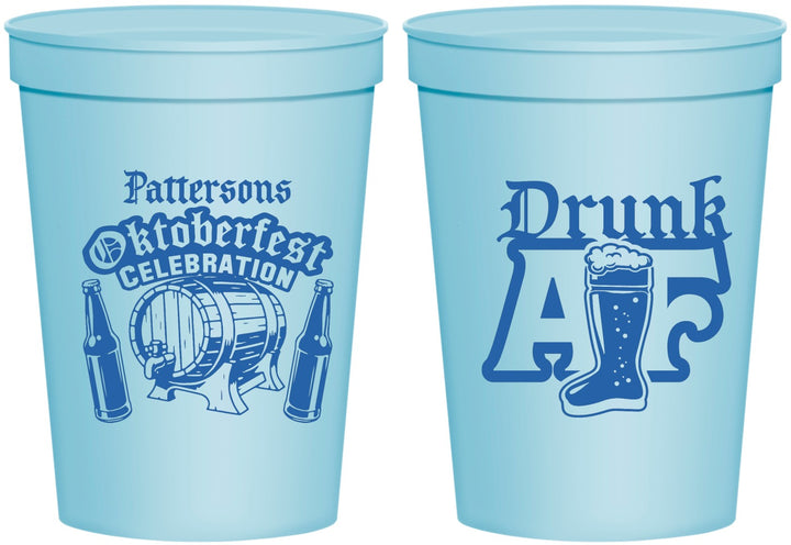 Personalized Oktoberfest 16 oz Stadium Cups - Drunk Af | 240016