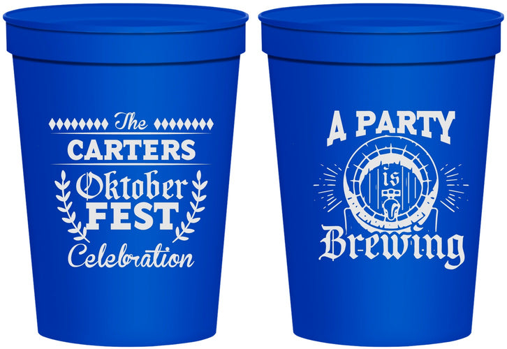 Personalized Oktoberfest 16 oz Stadium Cups - Beer Keg | 240017