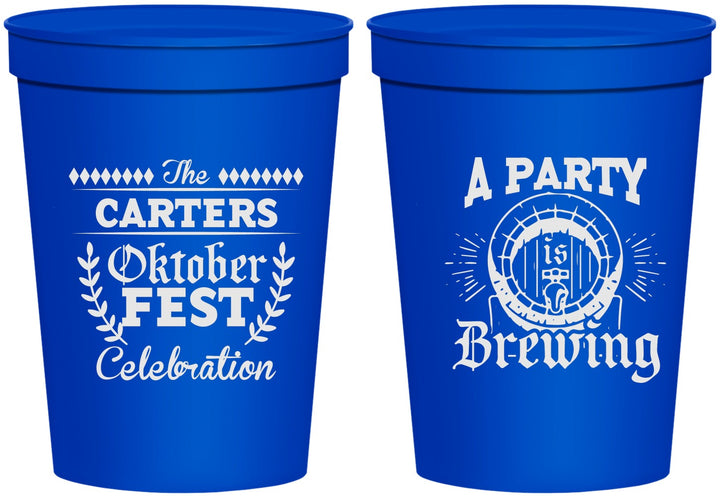 Personalized Oktoberfest 16 oz Stadium Cups - Beer Keg | 240017
