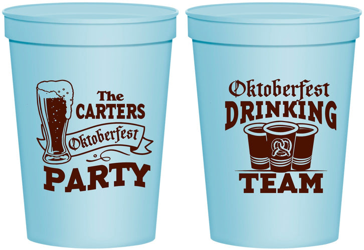 Personalized Oktoberfest 16 oz Stadium Cups - Drinking Team | 240018