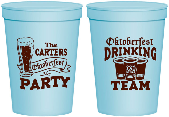 Personalized Oktoberfest 16 oz Stadium Cups - Drinking Team | 240018