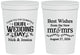 Personalized Wedding 16 oz Stadium Cups - Best Wishes Mr And Mrs | 242