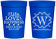 Personalized Wedding 16 oz Stadium Cups - Life Love Happiness | 248