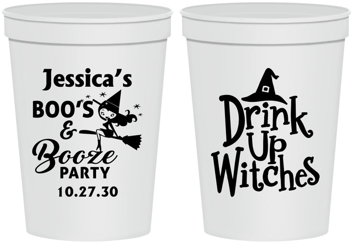 Personalized Halloween 16 oz Stadium Cups - Drink Up Witches | 250001