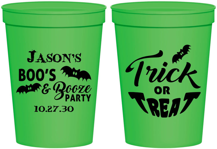 Personalized Halloween 16 oz Stadium Cups - Trick Or Treat | 250002