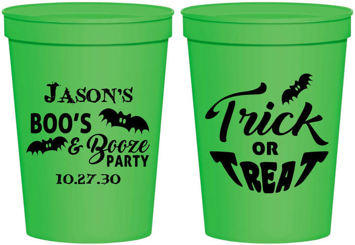 Personalized Halloween 16 oz Stadium Cups - Trick Or Treat | 250002
