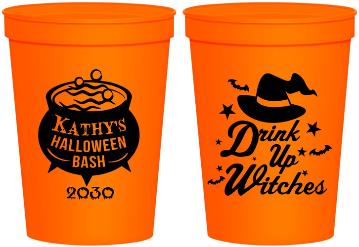 Personalized Halloween 16 oz Stadium Cups - Drink Up Witches | 250004