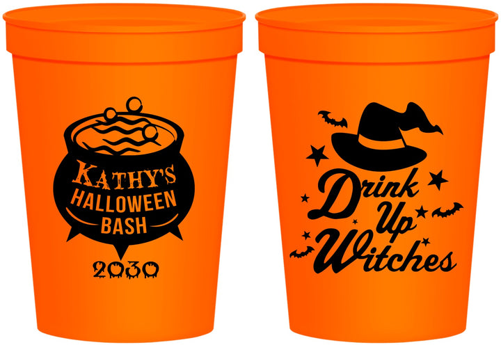 Personalized Halloween 16 oz Stadium Cups - Drink Up Witches | 250004