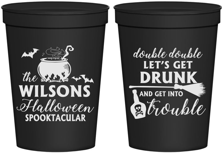 Personalized Halloween 16 oz Stadium Cups - Witch | 250011