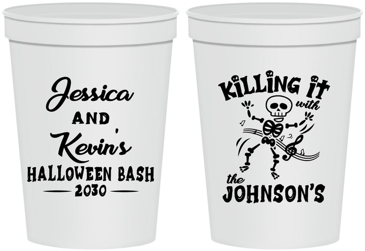 Personalized Halloween 16 oz Stadium Cups - Skeleton | 250017