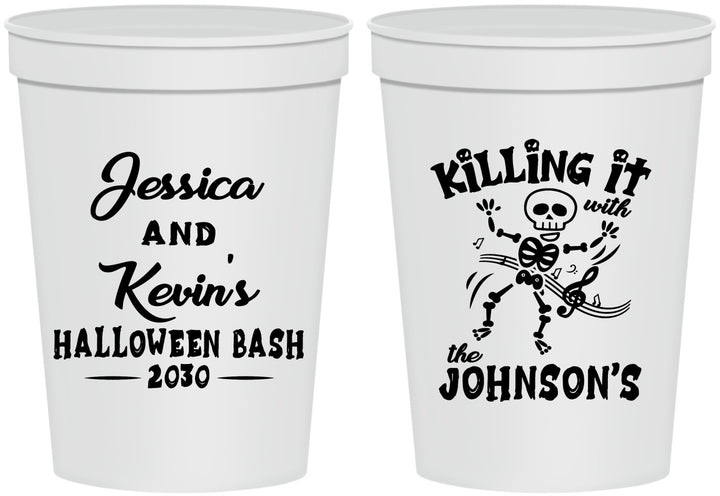 Personalized Halloween 16 oz Stadium Cups - Skeleton | 250017