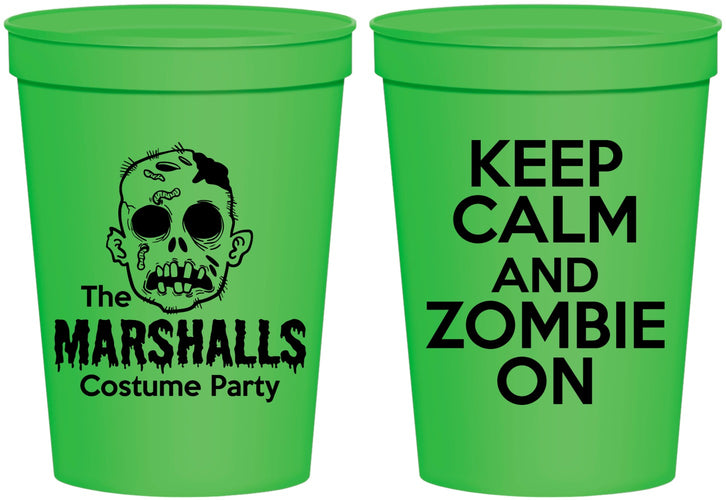 Personalized Halloween 16 oz Stadium Cups - Zombie | 250018