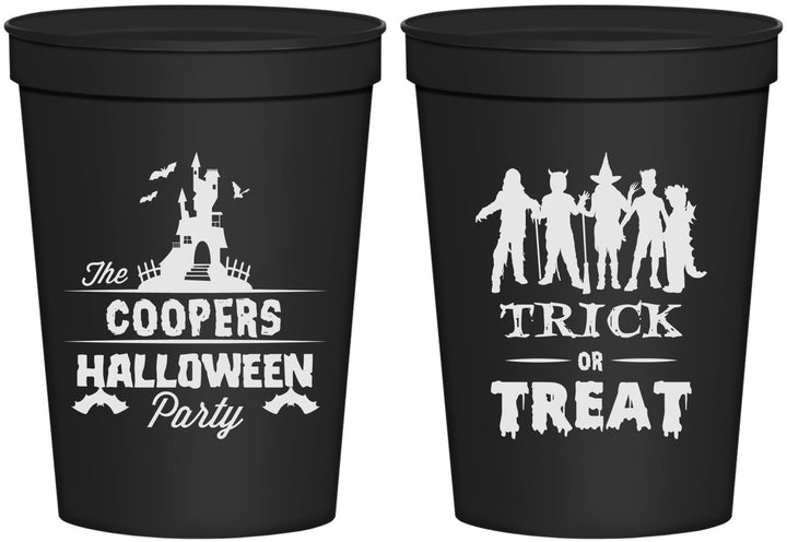 Personalized Halloween 16 oz Stadium Cups - Trick Or Treat | 250019