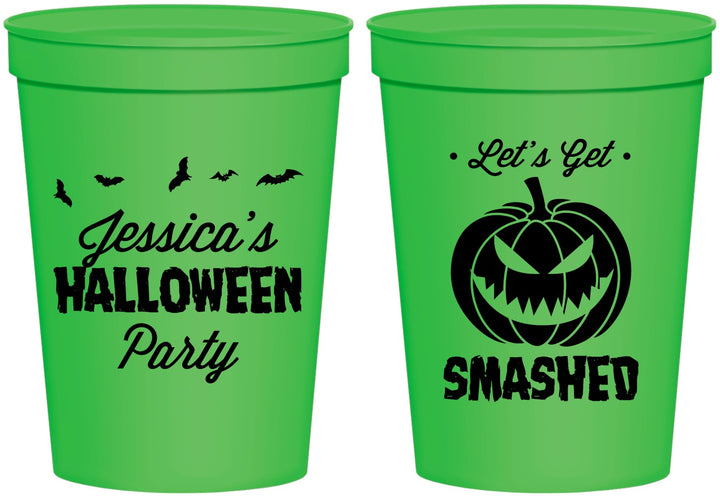 Personalized Halloween 16 oz Stadium Cups - Pumpkin | 250030
