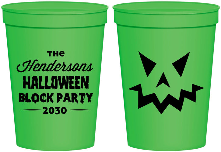 Personalized Halloween 16 oz Stadium Cups - Pumpkin | 250034