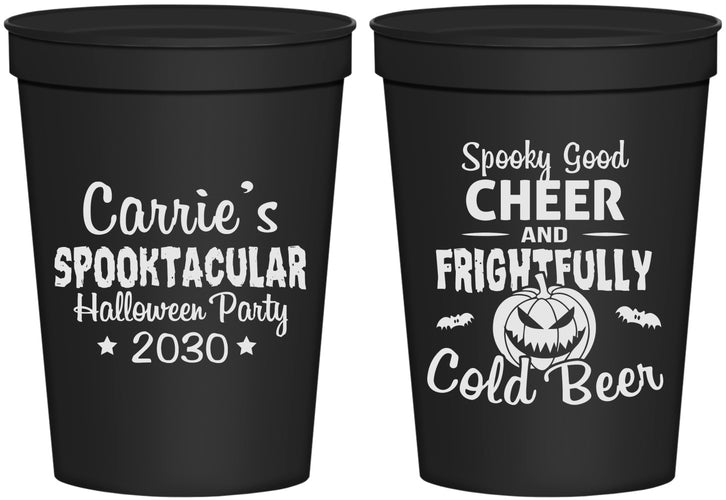 Personalized Halloween 16 oz Stadium Cups - Pumpkin | 250035