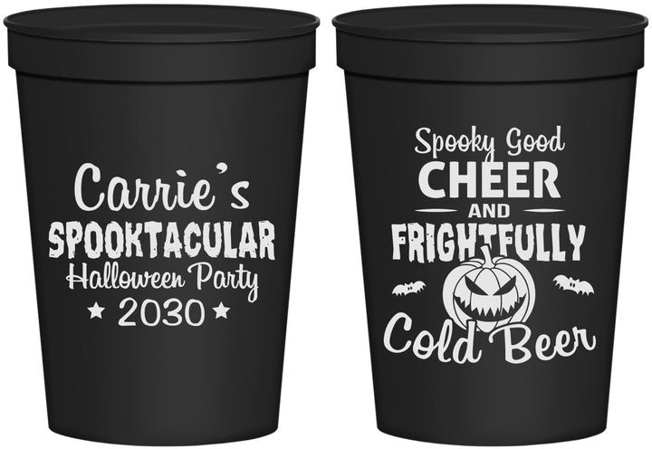 Personalized Halloween 16 oz Stadium Cups - Pumpkin | 250035