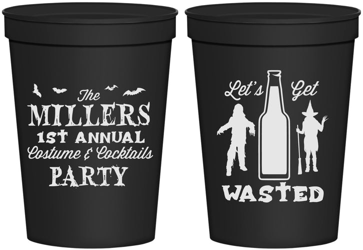 Personalized Halloween 16 oz Stadium Cups - Werewolf Witch | 250039