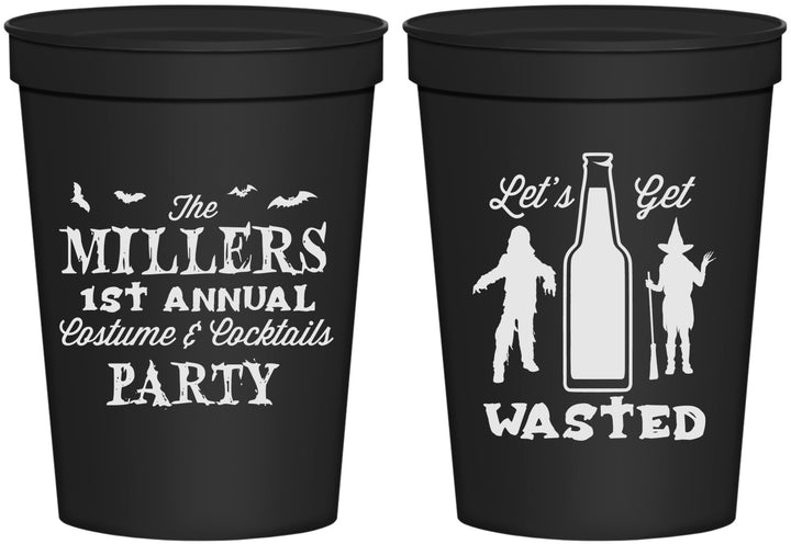 Personalized Halloween 16 oz Stadium Cups - Werewolf Witch | 250039