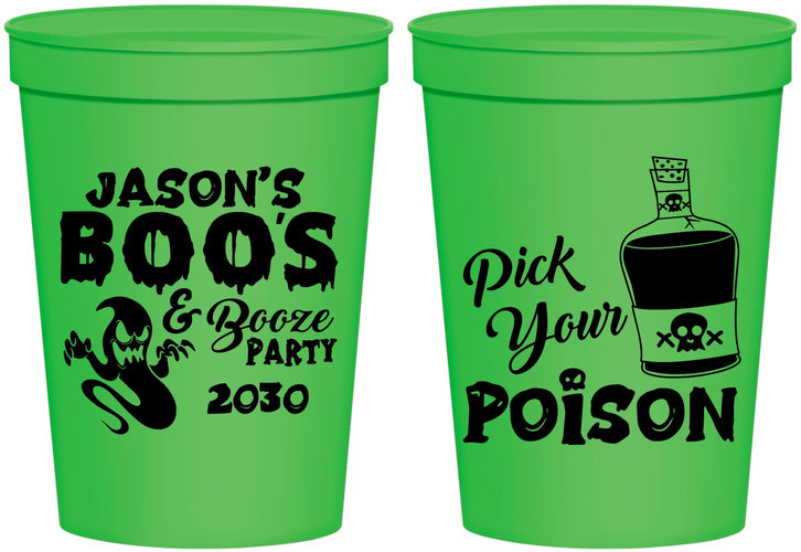 Personalized Halloween 16 oz Stadium Cups - Ghost Boo | 250042