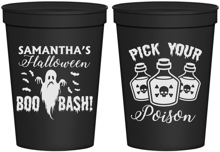 Personalized Halloween 16 oz Stadium Cups - Boo Bash | 250043