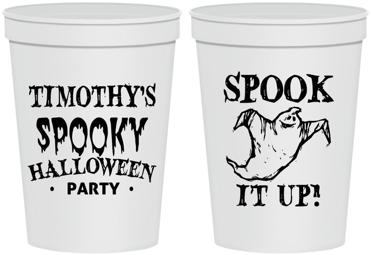Personalized Halloween 16 oz Stadium Cups - Ghost | 250045