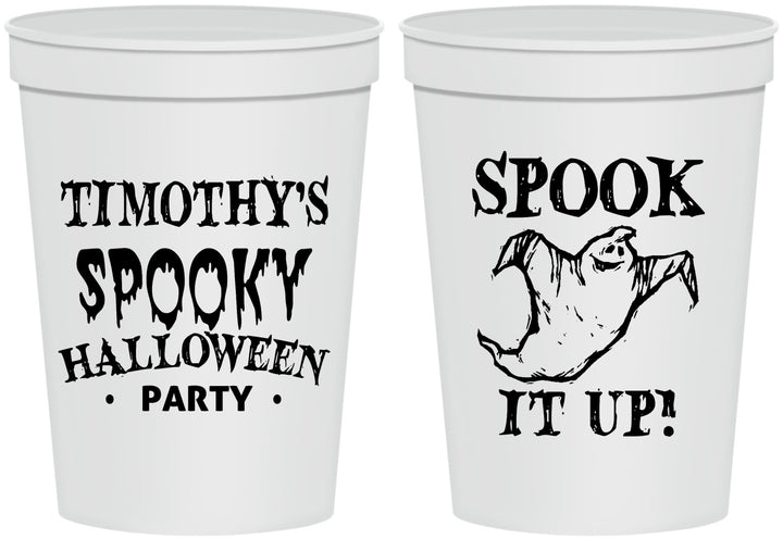 Personalized Halloween 16 oz Stadium Cups - Ghost | 250045