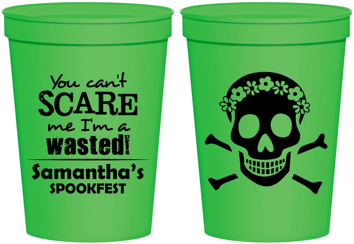 Personalized Halloween 16 oz Stadium Cups - Sugar Skull | 250050
