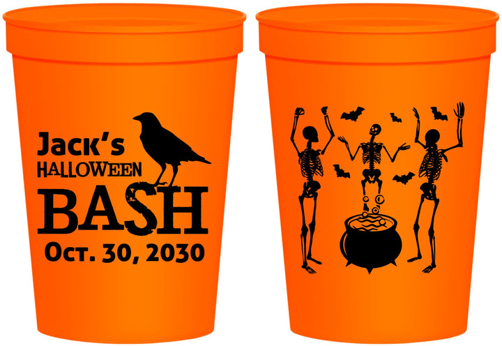 Personalized Halloween 16 oz Stadium Cups - Skeleton | 250052