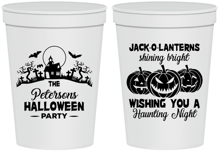 Personalized Halloween 16 oz Stadium Cups - Jack O Lantern | 250053