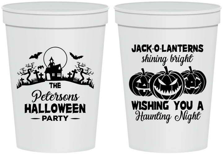 Personalized Halloween 16 oz Stadium Cups - Jack O Lantern | 250053